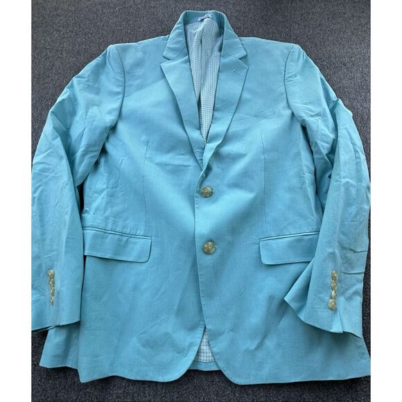 Saddlebred‎ Blazer Mens 40R Sky Blue Lined Pocket Sports Coat Suit Jacket